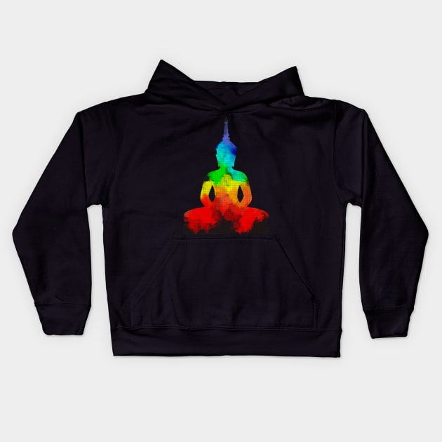 Buddha Yoga Kids Hoodie by Rablo